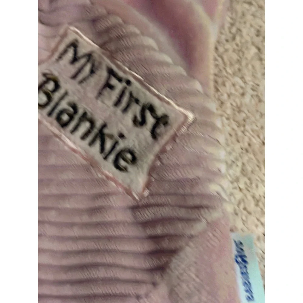 Babies R Us My First Blankie Pink Bear Corduroy Plush Security Blanket Lovey